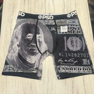 NWT Men’s PSD Boxer Briefs ” silver inverted Benji” Sz XL